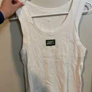 Daily Drills White Tank Top